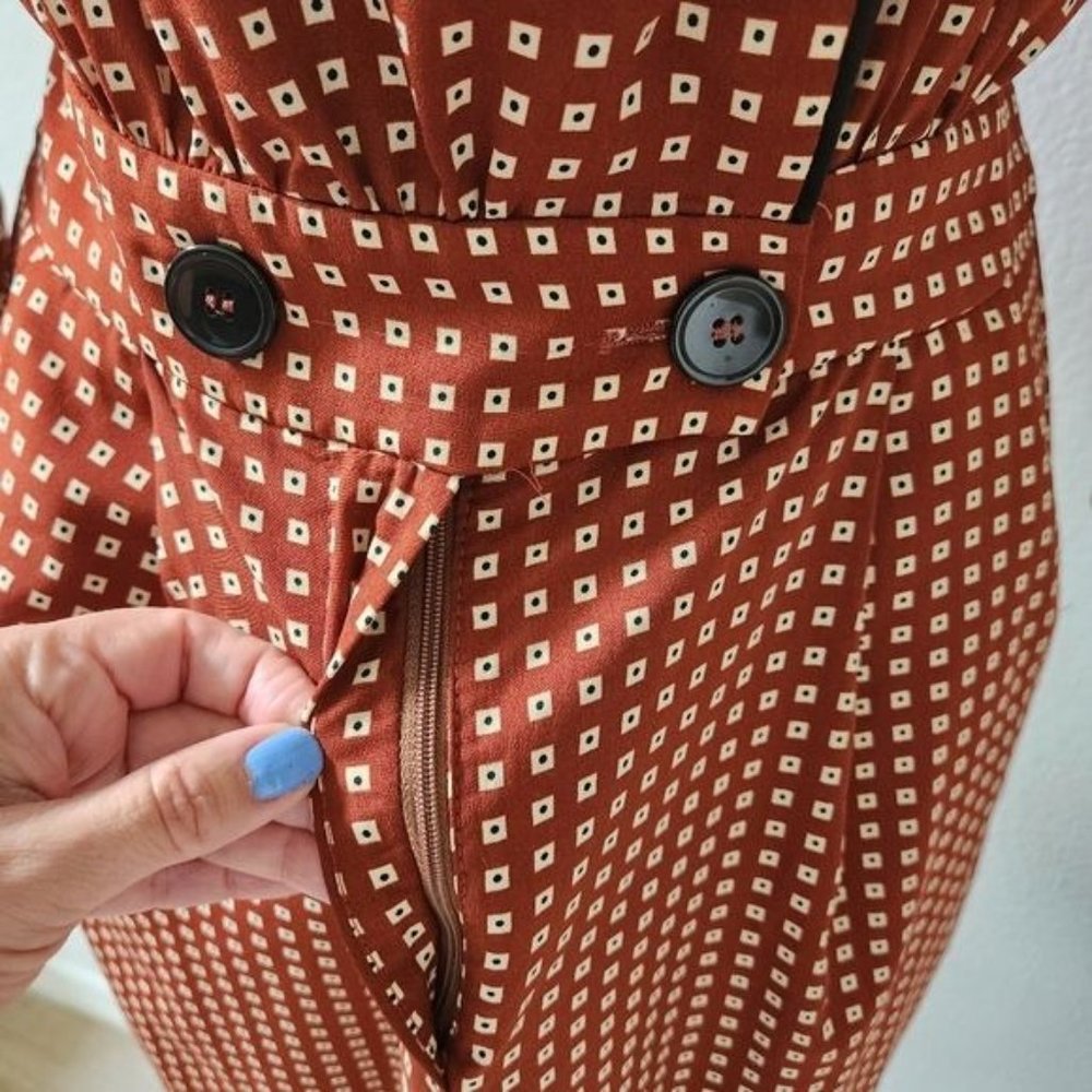 RARE Zara Double Breasted Plaid Jumpsuit - Picture 6 of 16